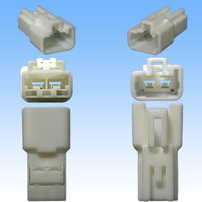 Photo3: [Sumitomo Wiring Systems] 187-type TS non-waterproof 2-pole male-coupler type-2