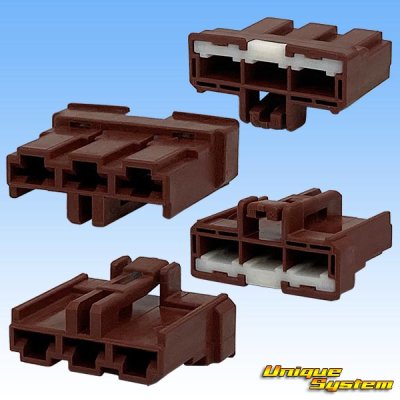 Photo2: [Sumitomo Wiring Systems] 250-type HD non-waterproof 3-pole female-coupler