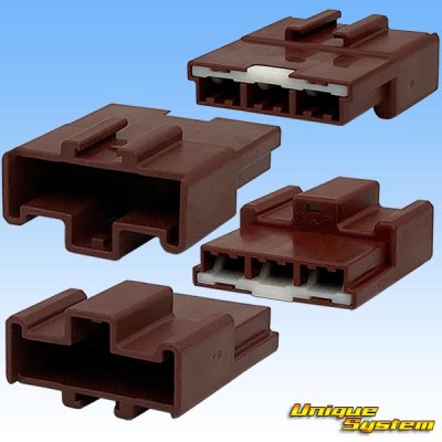 Photo2: [Sumitomo Wiring Systems] 250-type HD non-waterproof 3-pole male-coupler