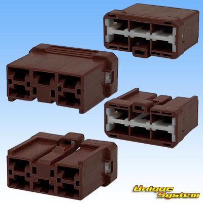 Photo2: [Sumitomo Wiring Systems] 250-type HD non-waterproof 5-pole female-coupler & terminal set