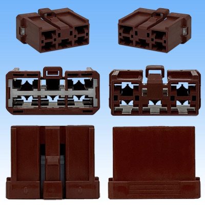 Photo3: [Sumitomo Wiring Systems] 250-type HD non-waterproof 5-pole female-coupler & terminal set