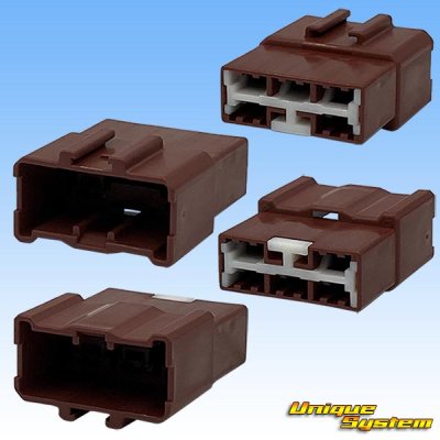 Photo2: [Sumitomo Wiring Systems] 250-type HD non-waterproof 5-pole male-coupler