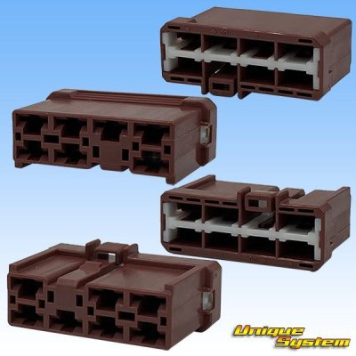 Photo2: [Sumitomo Wiring Systems] 250-type HD non-waterproof 7-pole female-coupler & terminal set