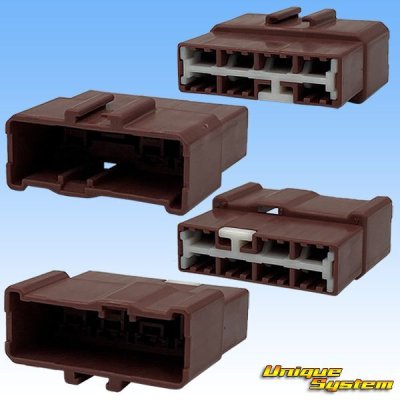 Photo2: [Sumitomo Wiring Systems] 250-type HD non-waterproof 7-pole male-coupler & terminal set