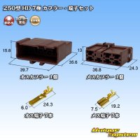 [Sumitomo Wiring Systems] 250-type HD non-waterproof 7-pole coupler & terminal set