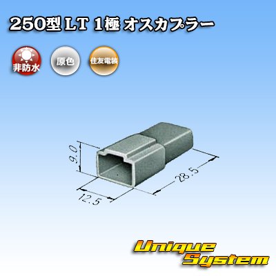 Photo3: [Sumitomo Wiring Systems] 250-type LT non-waterproof 1-pole male-coupler