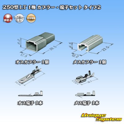 Photo5: [Sumitomo Wiring Systems] 250-type LT non-waterproof 1-pole coupler & terminal set type-2