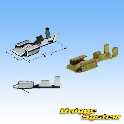 Photo3: [Sumitomo Wiring Systems] 250-type LT non-waterproof 2-pole female-coupler & terminal set