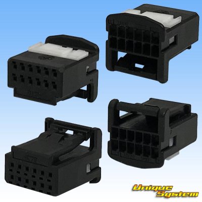 Photo2: [TE Connectivity] AMP 025-type I non-waterproof 12-pole female-coupler & terminal set (black) short-type