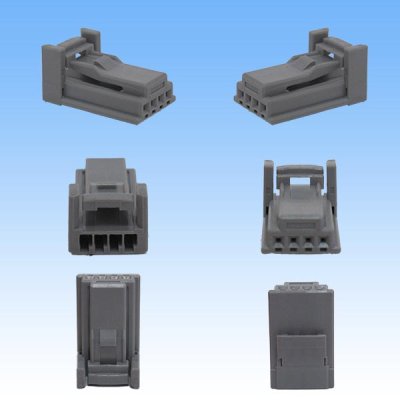 Photo2: [TE Connectivity] AMP 025-type I non-waterproof 4-pole female-coupler & terminal set (gray) type-1