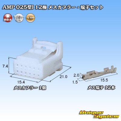 Photo1: [TE Connectivity] AMP 025-type I non-waterproof 12-pole female-coupler & terminal set