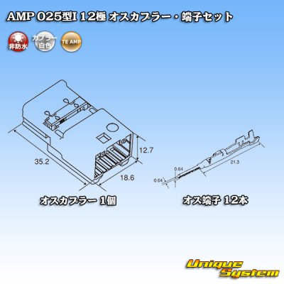 Photo5: [TE Connectivity] AMP 025-type I non-waterproof 12-pole male-coupler & terminal set