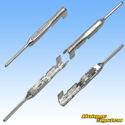 Photo2: 025-type I non-waterproof 4-pole male-coupler (gray) type-1 terminal (non-TE Connectivity)