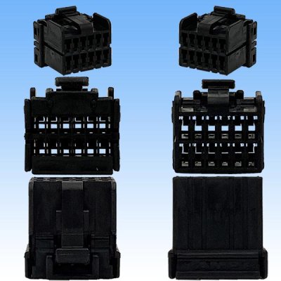 Photo3: [TE Connectivity] AMP 040-type multi-lock-connector non-waterproof 12-pole female-coupler & terminal set