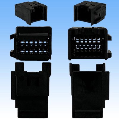 Photo3: [TE Connectivity] AMP 040-type multi-lock-connector non-waterproof 12-pole male-coupler & terminal set