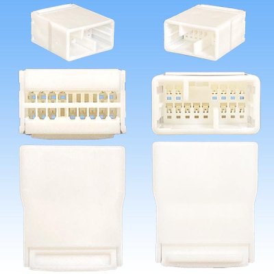 Photo3: [TE Connectivity] AMP 040-type multi-lock-connector non-waterproof 14-pole male-coupler & terminal set