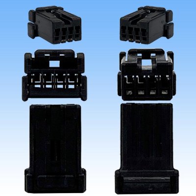 Photo3: [TE Connectivity] AMP 040-type multi-lock-connector non-waterproof 4-pole female-coupler & terminal set