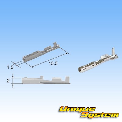 Photo3: [Tokai Rika] 025-type non-waterproof 4-pole female-coupler & terminal set