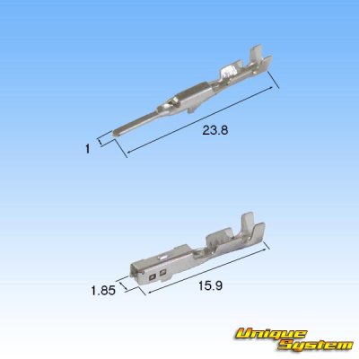 Photo4: [Tokai Rika] 040-type non-waterproof 4-pole coupler & terminal set