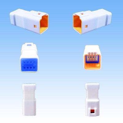 Photo2: [JST Japan Solderless Terminal] 025-type JWPF waterproof 8-pole male-coupler & terminal set (tab-housing)