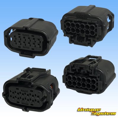 Photo2: [Sumitomo Wiring Systems] 025-type TS waterproof 12-pole female-coupler & terminal set type-1 (black)