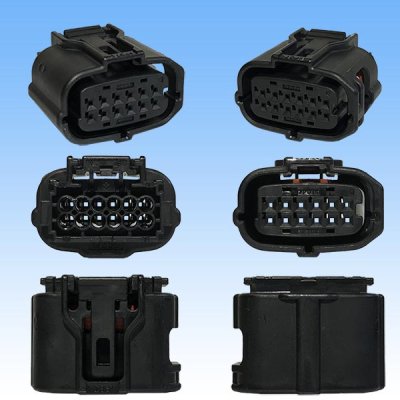 Photo3: [Sumitomo Wiring Systems] 025-type TS waterproof 12-pole female-coupler type-1 (black)