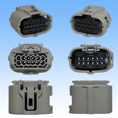 Photo3: [Sumitomo Wiring Systems] 025-type TS waterproof 12-pole female-coupler type-2 (gray)