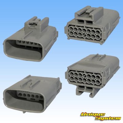 Photo2: [Sumitomo Wiring Systems] 025-type TS waterproof 13-pole male-coupler & terminal set