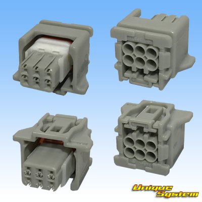 Photo2: [Sumitomo Wiring Systems] 025-type TS waterproof 6-pole female-coupler & terminal set type-3 (gray)