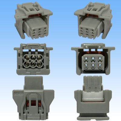 Photo3: [Sumitomo Wiring Systems] 025-type TS waterproof 6-pole female-coupler type-3 (gray)