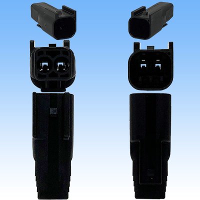 Photo3: [Sumitomo Wiring Systems] 060-type SL waterproof 2-pole male-coupler