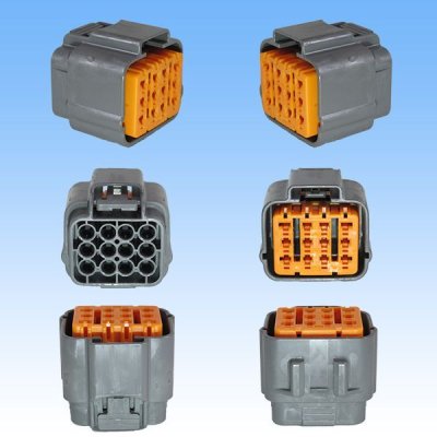 Photo2: [Sumitomo Wiring Systems] 090-type DL waterproof 12-pole female-coupler & terminal set