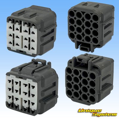 Photo2: [Sumitomo Wiring Systems] 090-type DL waterproof 16-pole female-coupler & terminal set