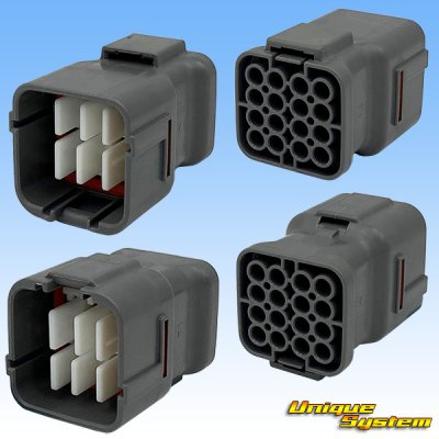 Photo2: [Sumitomo Wiring Systems] 090-type DL waterproof 16-pole male-coupler & terminal set