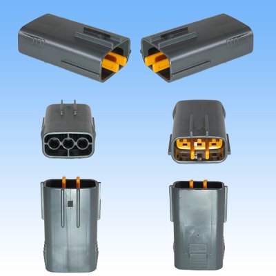 Photo2: [Sumitomo Wiring Systems] 090-type DL waterproof 3-pole coupler & terminal set