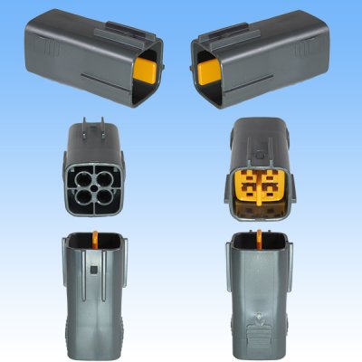 Photo2: [Sumitomo Wiring Systems] 090-type DL waterproof 4-pole male-coupler & terminal set