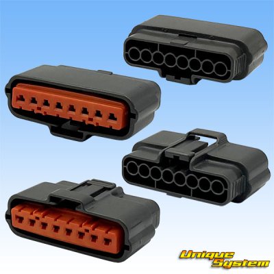Photo2: [Sumitomo Wiring Systems] 090-type DL waterproof 8-pole female-coupler type-2 single-line/straight-line-type