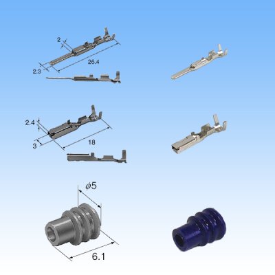 Photo4: [Sumitomo Wiring Systems] 090-type DL waterproof 3-pole coupler & terminal set