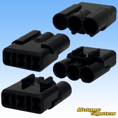 Photo2: [Sumitomo Wiring Systems] 090-type HM waterproof 3-pole female-coupler (black)