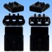 Photo3: [Sumitomo Wiring Systems] 090-type HM waterproof 3-pole female-coupler (black) (3)