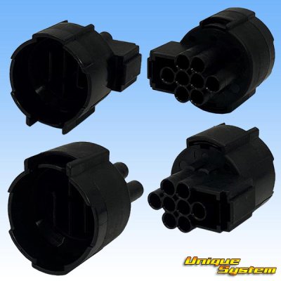 Photo2: [Sumitomo Wiring Systems] 090-type HM waterproof 8-pole male-coupler & terminal set (black)
