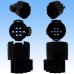 Photo3: [Sumitomo Wiring Systems] 090-type HM waterproof 8-pole male-coupler (black) (3)