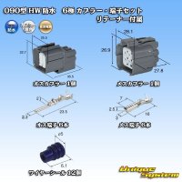 [Sumitomo Wiring Systems] 090-type HW waterproof 6-pole coupler & terminal set with retainer