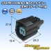 Photo1: [Sumitomo Wiring Systems] 090-type HX waterproof 1-pole female-coupler (black) with retainer (1)