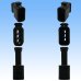 Photo3: [Sumitomo Wiring Systems] 090-type HX waterproof 3-pole coupler & terminal set type-2 (black) with retainer (male-side not made by Sumitomo / for ignition coil)
