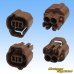 Photo2: [Sumitomo Wiring Systems] 090-type MT waterproof 2-pole female-coupler & terminal set type-4 (brown) (2)