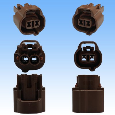 Photo3: [Sumitomo Wiring Systems] 090-type MT waterproof 2-pole female-coupler type-4 (brown)