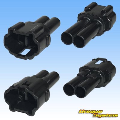 Photo2: [Sumitomo Wiring Systems] 090-type MT waterproof 2-pole coupler & terminal set (black) type-1 (interlock)