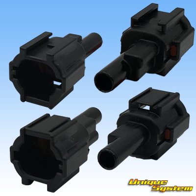 Photo2: [Sumitomo Wiring Systems] 090-type RS waterproof 1-pole male-coupler (black) with retainer