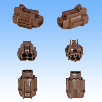 Photo3: [Sumitomo Wiring Systems] 090-type RS waterproof 2-pole coupler & terminal set (brown) with retainer